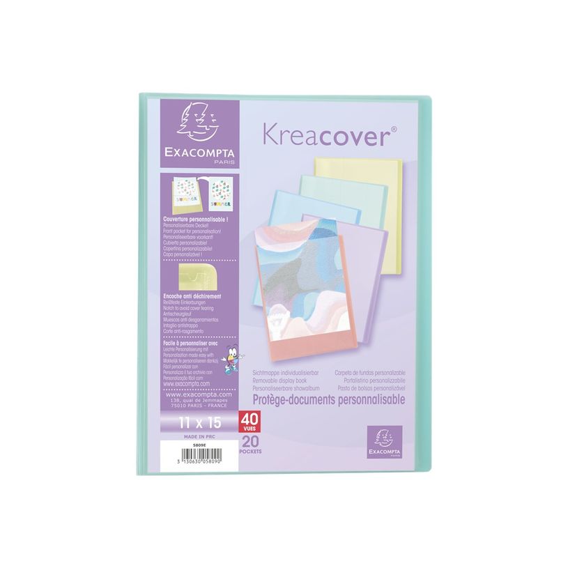3130630058090-Exacompta Kreacover Pastel - Porte vues personnalisable - 40 vues - 11 x 15 cm - disponibl-P_405117497_4-3