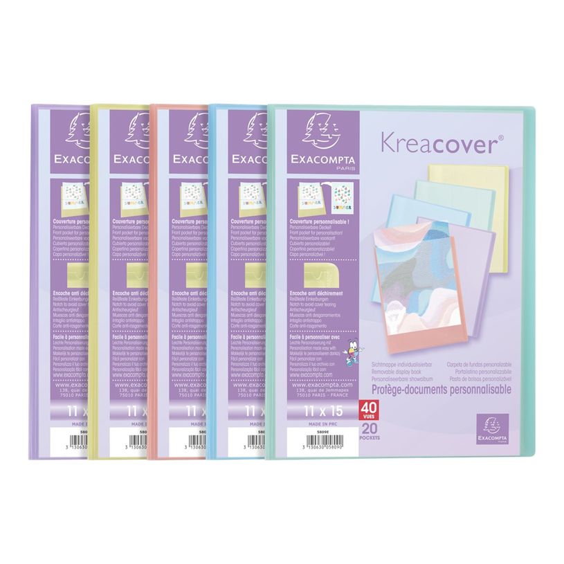 3130630058090-Exacompta Kreacover Pastel - Porte vues personnalisable - 40 vues - 11 x 15 cm - disponibl-P_405117497_6-5