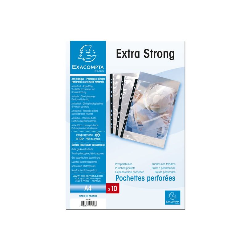 3130630059103-Exacompta - 10 Pochettes perforées - A4 - lisse 9/100-P_405117645_1-0