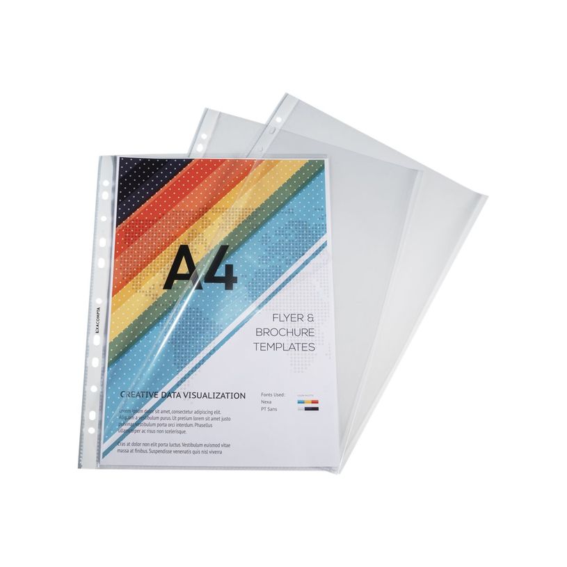 3130630058007-Exacompta - 100 Pochettes perforées - A4 - lisse 6/100 - ouverture 2 côtés-P_405117672_4-2