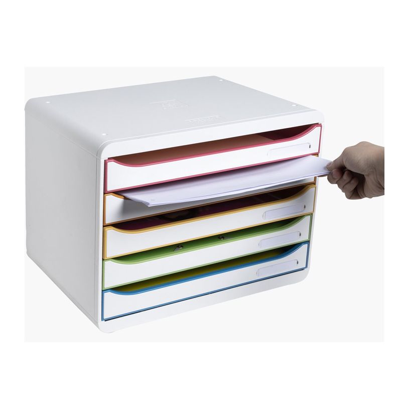 9002493430143-Exacompta BigBox Plus Horizon - Module de classement 5 tiroirs - black office - blanc/arle-P_405118142_2-2