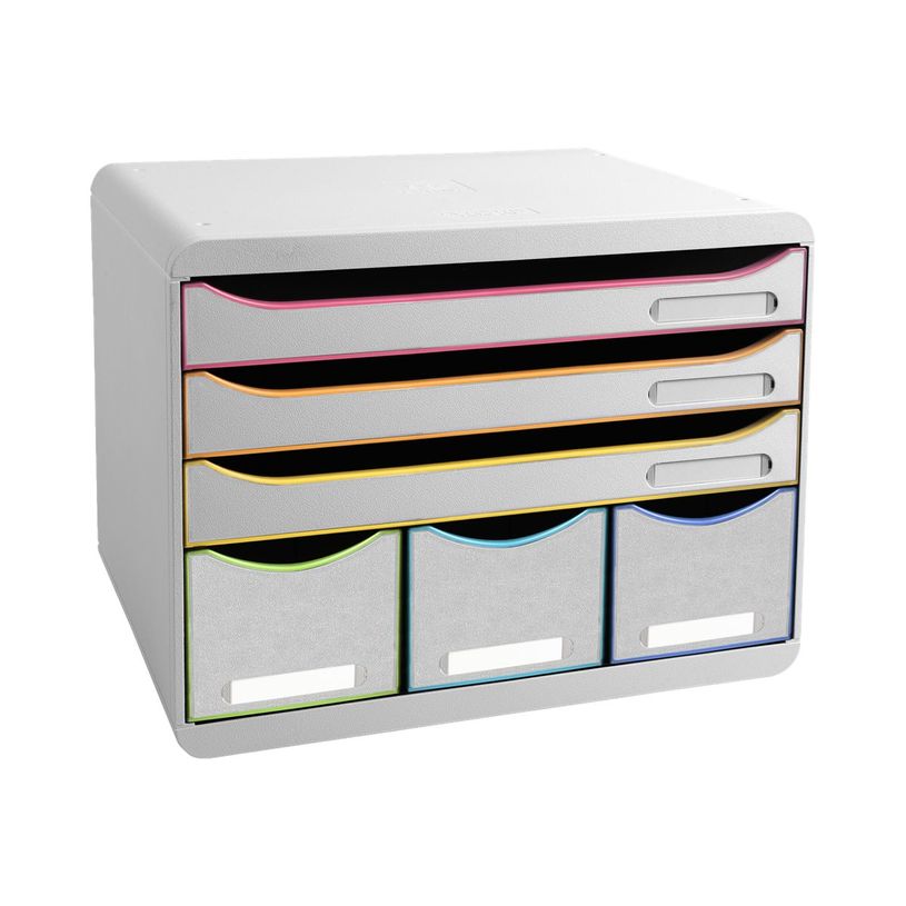 9002493430167-Exacompta Black Office Store-Box - Module de classement 6 tiroirs - blanc/arlequin-P_405118144_2-1