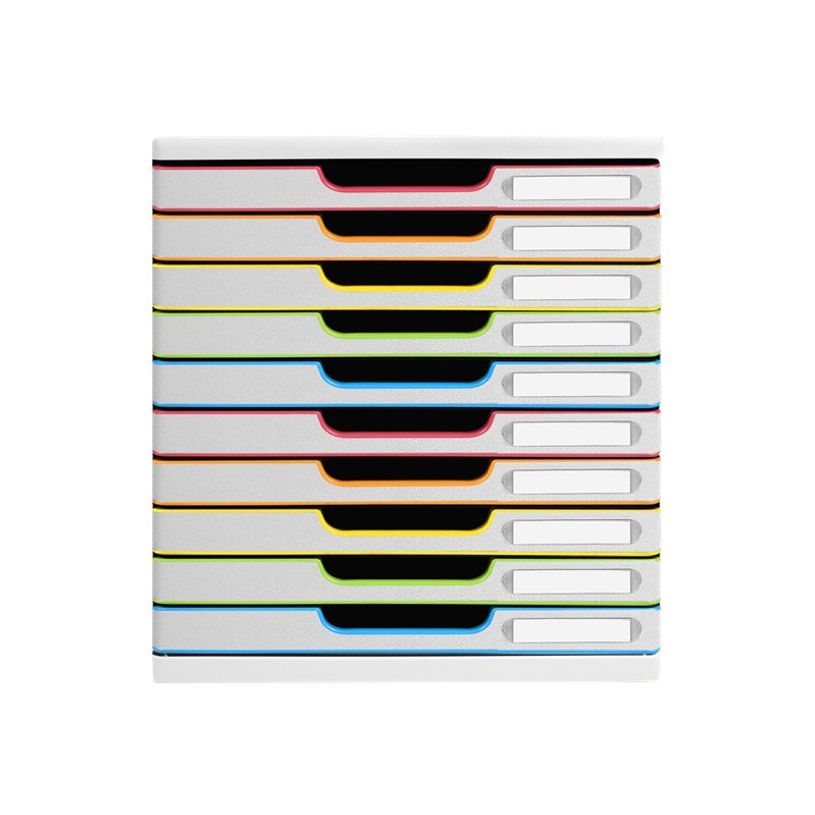 9002493430204-Exacompta Black Office Modulo - Module de classement 10 tiroirs - blanc/arlequin-P_405118153_2-1