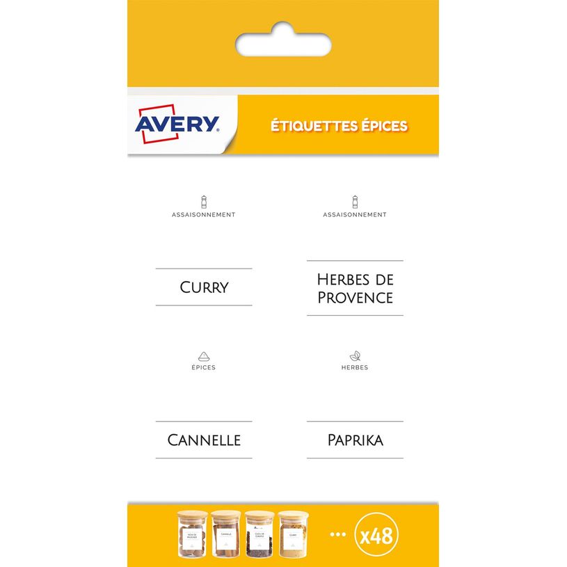 5014702144714-Avery - 48 Étiquettes épices - 37 x 45 mm -P_405118158_1-0
