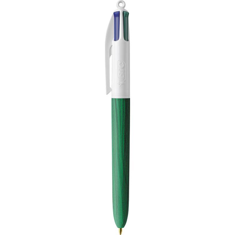 3086123694064-BIC 4 Couleurs Bois - Stylo à bille 4 couleurs effet bois - disponible dans différentes -P_405118168_2-1