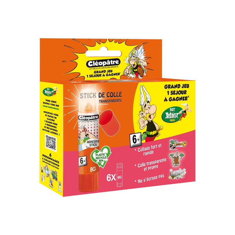 3134725014046-Cléopâtre Cléostick Astérix - 6 Bâtons de colle - 8 g - transparent-P_405118205_1-11