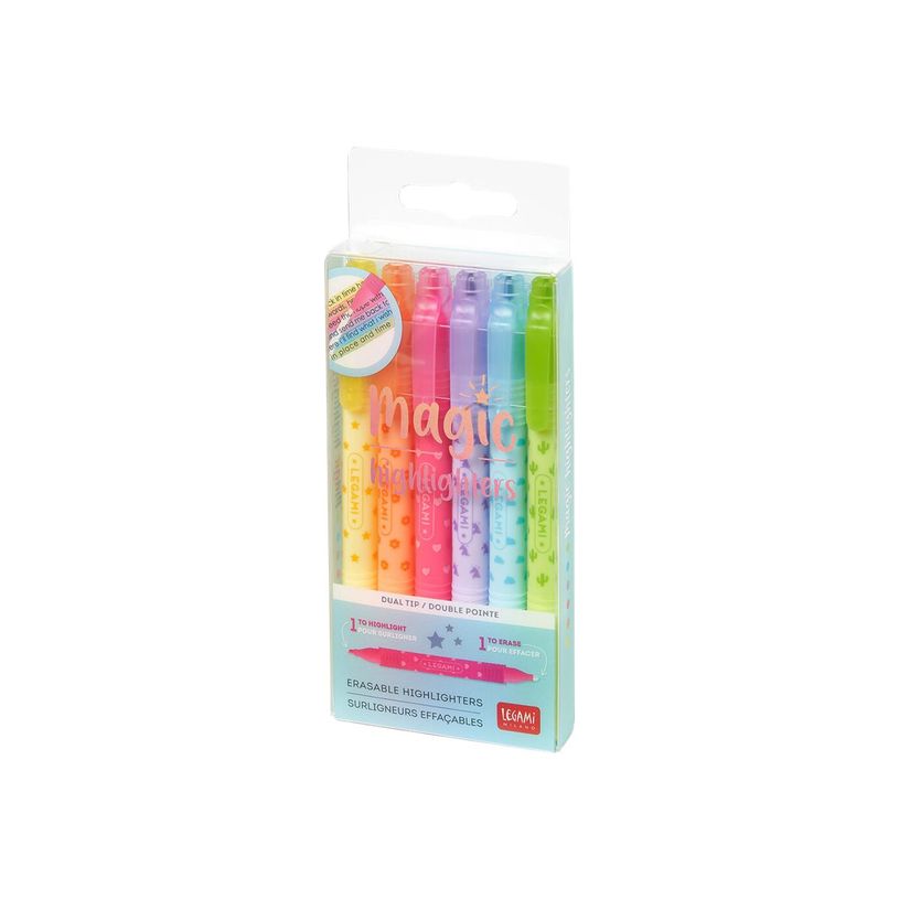 8054117621872-Legami Magic - Pack de 6 surligneurs effaçables - rouge, bleu, vert, jaune, orange, pourp-P_405118284_4-0