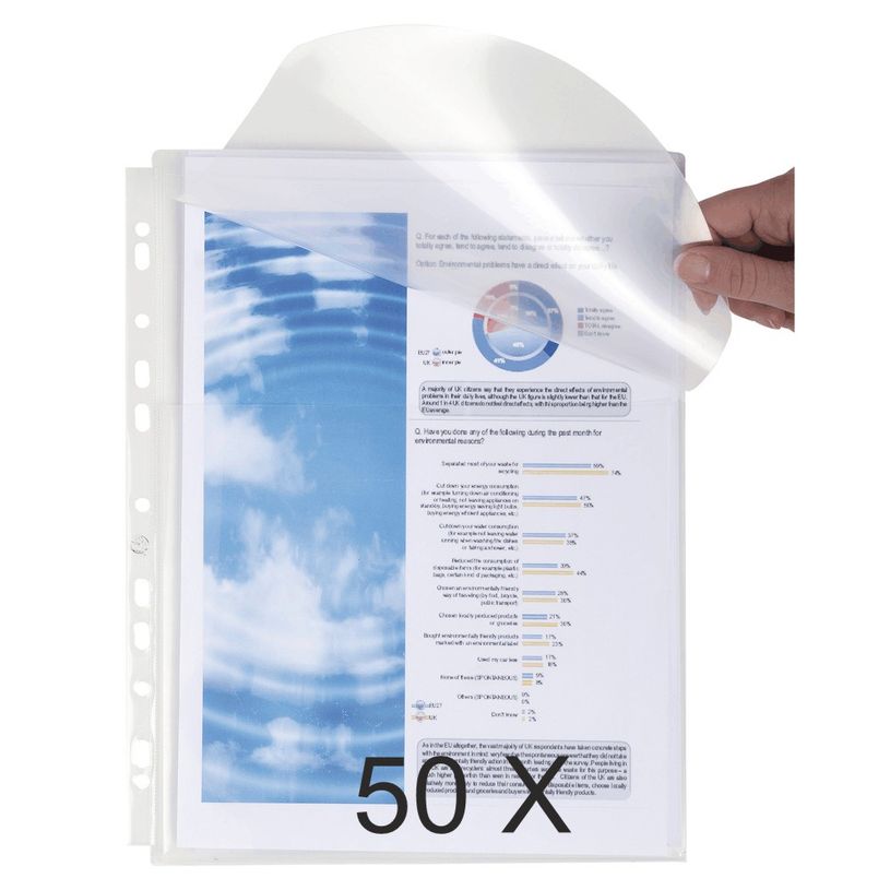 3130632055028-Exacompta - 50 Pochettes perforées à soufflet avec rabat - A4 - 20/100-P_405118354_1-0