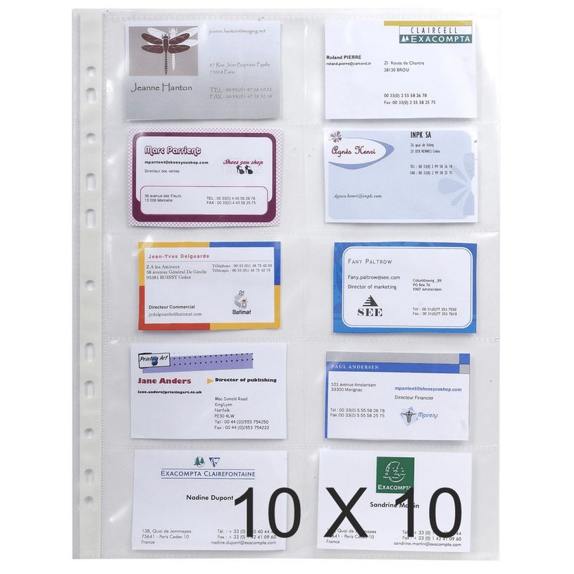 3130631550463-Exacompta - 10 Packs de 10 Pochettes pour cartes de visite - A4 - cristal-P_405118356_1-0