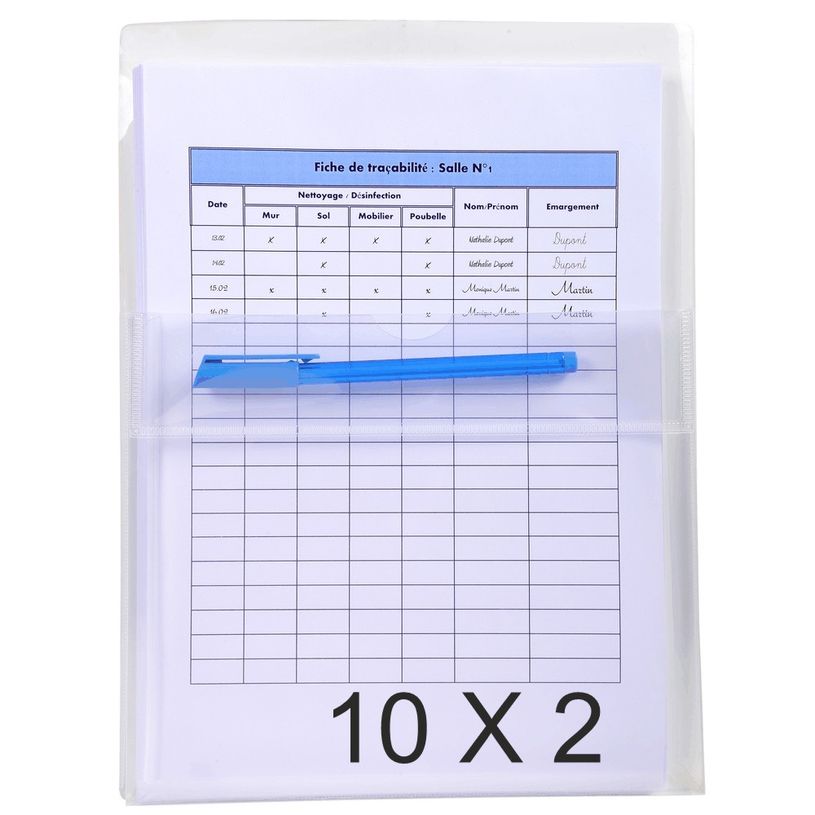 3130632563004-Exacompta - 10 Packs de 2 Pochettes adhésives à soufflet - A4 - 20/100 - cristal-P_405118359_1-0