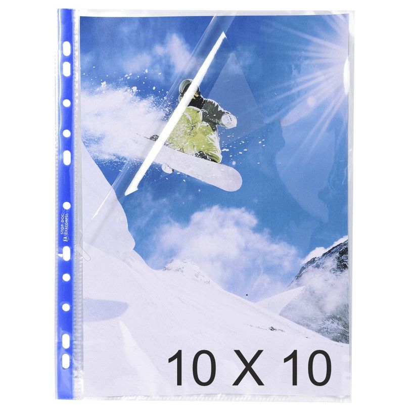 3130632058807-Exacompta Stop Doc - 10 Packs de 10 Pochettes perforées ouverture en coin - A4 - incolore-P_405118374_1-0