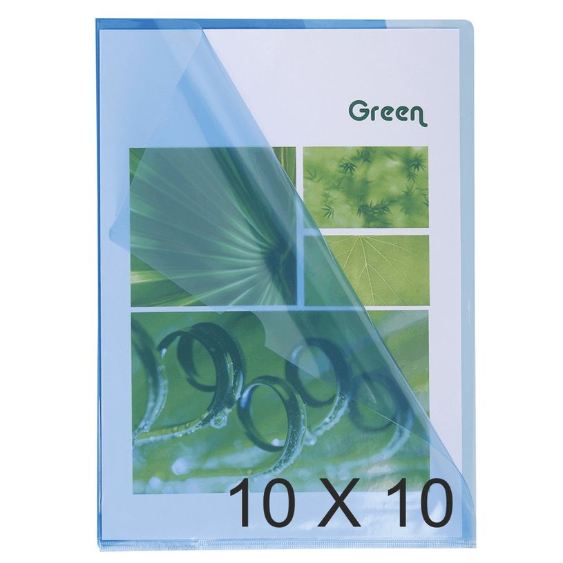 3130636660525-Exacompta - 10 Packs de 10 Pochettes coin lisses - A4 - 13/100 - bleu translucide-P_405118382_1-0