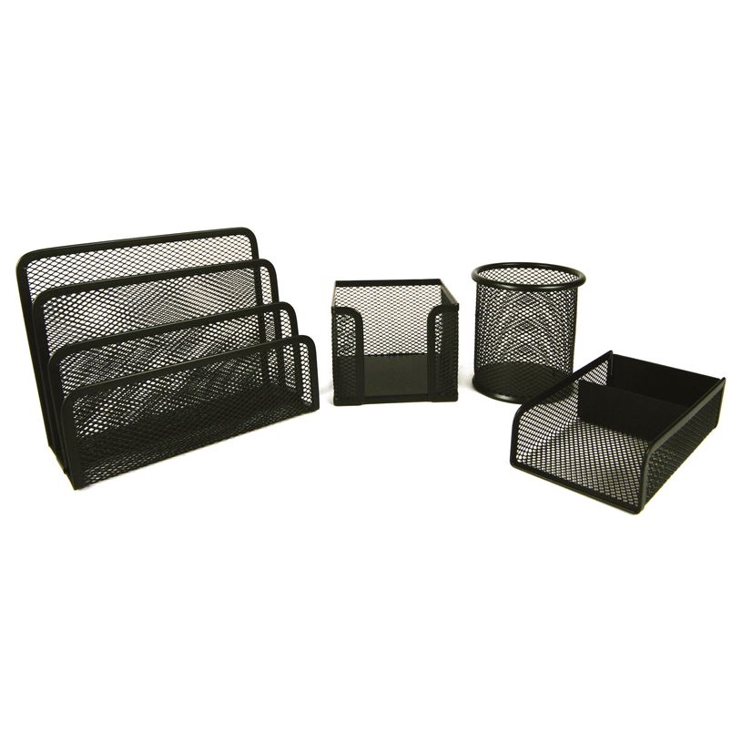 3386177057403-Pierre Henry - Mini set de bureau mesh - 4 pièces - noir-P_405118403_1-0