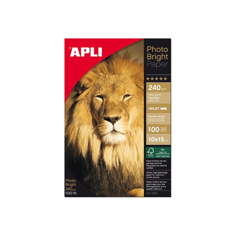 8410782109532-APLI Photo Bright - papier photo - brillant - 100 feuille(s) - 100 x 150 mm - 240 g/m²-P_405118444_3-0