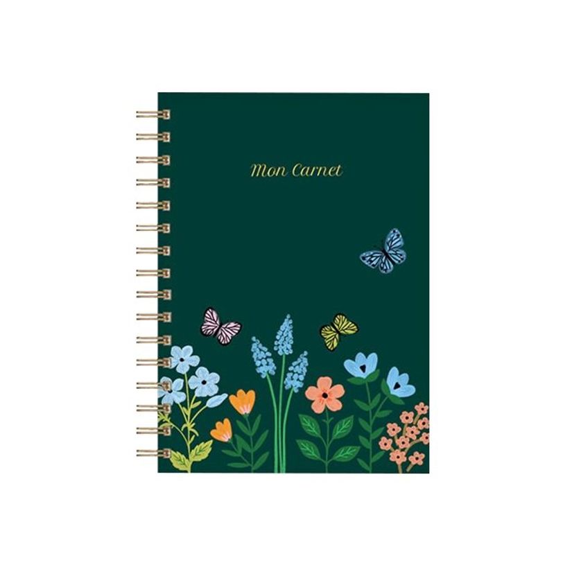 3700572762968-Kiub - Carnet à dessin A5 - 48 pages - fleurs vertes-P_405118460_1-0