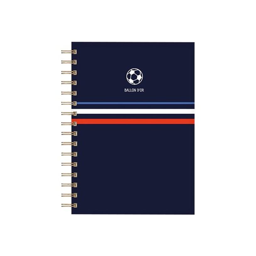 3700572765662-Kiub Pour Lui - Carnet de notes à spirale A5 - ligné - ballon d'or-P_405118618_1-0