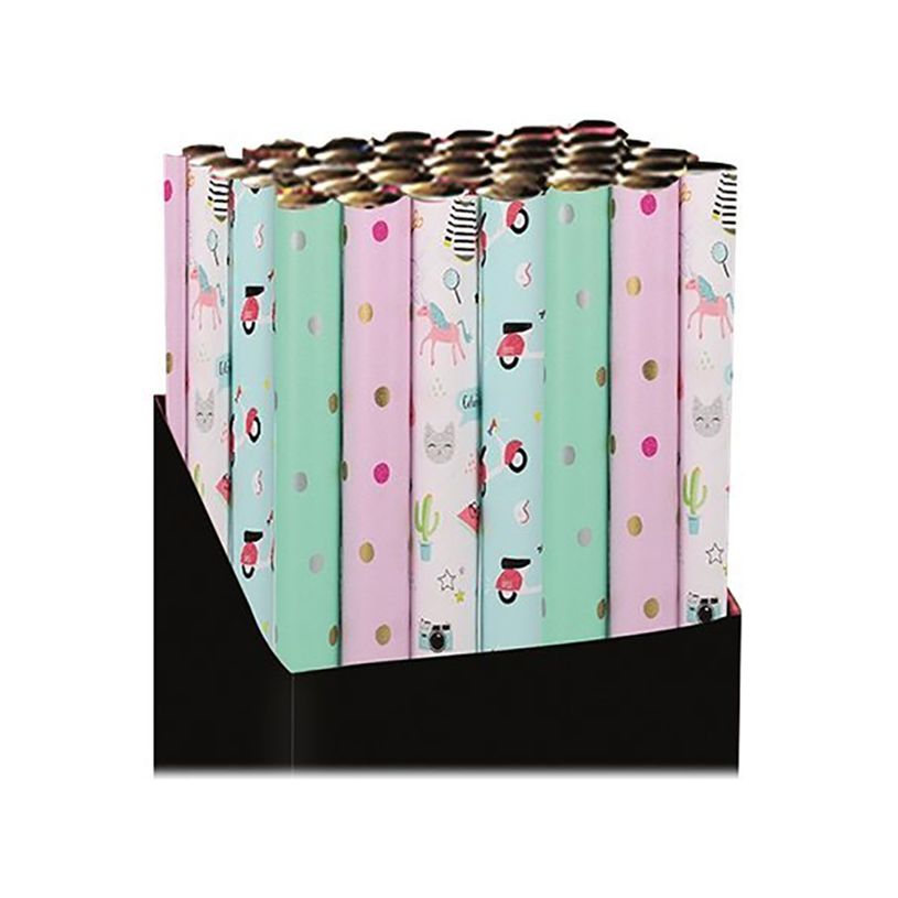 3700572762111-Kiub - Papier cadeau - 70 cm x 2 m - disponible dans différents motifs pastels-P_405118659_1-0