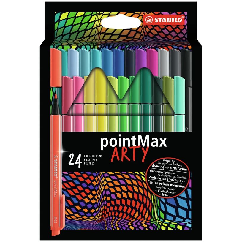 4006381581905-STABILO pointMax ARTY - 24 Feutres de coloriage - pointe moyenne - couleurs assorties-P_405118675_1-0