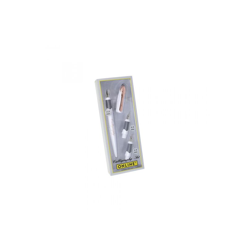 4014421100566-Online AIR Best Writer Calligraphy - Stylo plume bleu - white rose-P_405118736_2-2