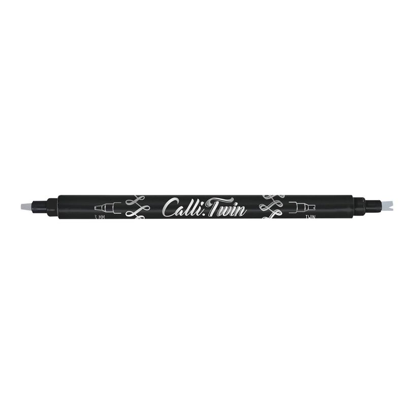 4014421186102-Online Calli Twin - Stylo pinceau à double embout - feutre de calligraphie - gris-P_405118741_1-0