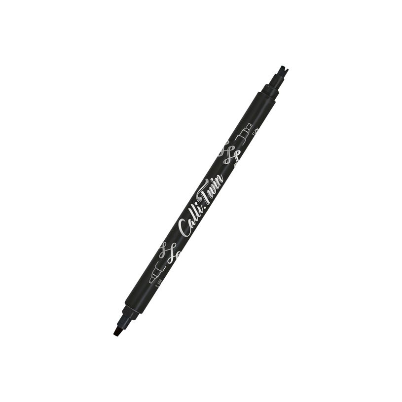 4014421186003-Online Calli Twin - Stylo pinceau à double embout - feutre de calligraphie - noir-P_405118753_1-0