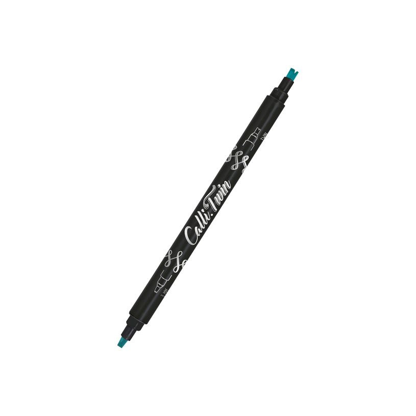 4014421186041-Online Calli Twin - Stylo pinceau à double embout - feutre de calligraphie - turquoise-P_405118757_1-0