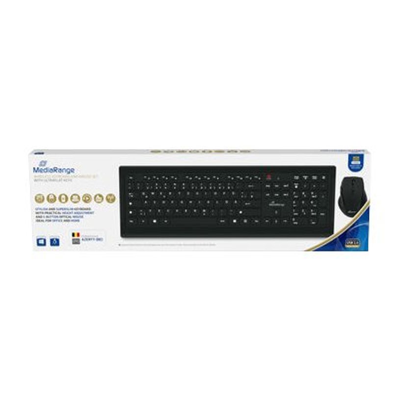 4260459615477-MediaRange MROS104-BE - ensemble clavier et souris - AZERTY - Belge - noir-P_405118838_3-2