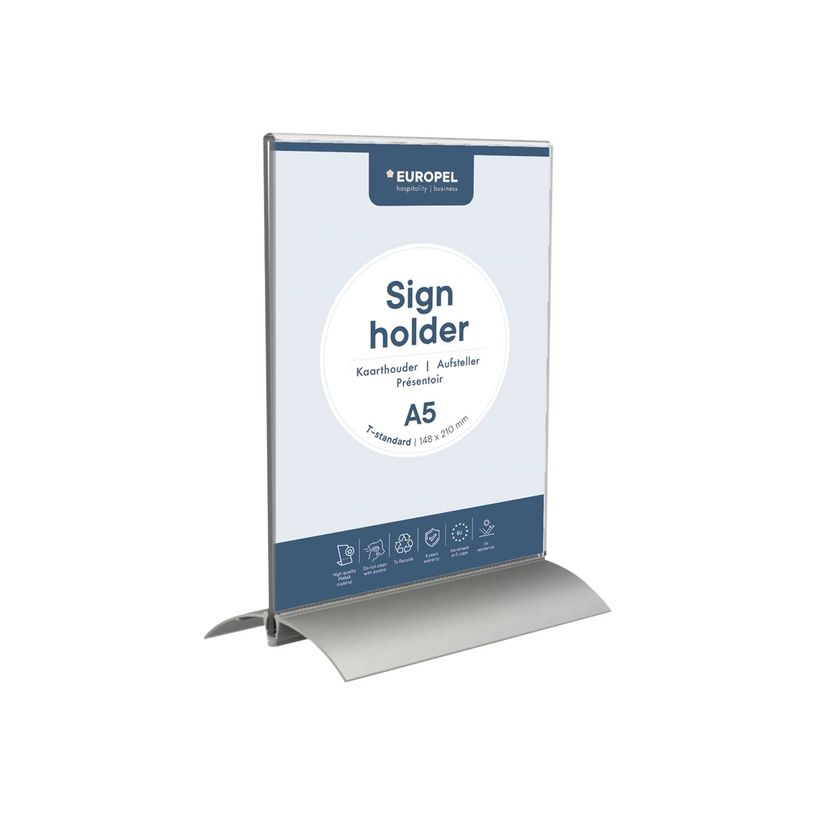 8713931500618-Europel présentoir - pour A5 - double face - clair, base d'argent-P_405118845_3-0