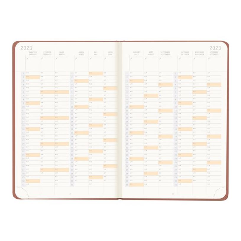 3037921941096-Agenda Rhodiatime - 1 semaine sur 2 pages à l'horizontale - 10 x 15 cm - bois de rose - R-P_405118875_3-5