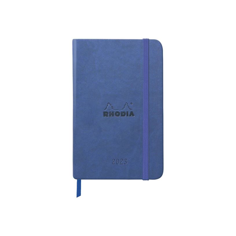 3037921941058-Agenda Rhodiatime - 1 semaine sur 2 pages à l'horizontale - 10 x 15 cm - bleu nuit - Rhod-P_405118876_5-0