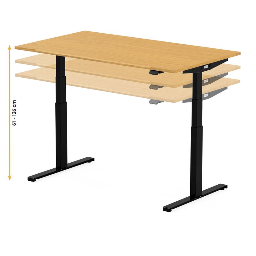 3760350281142-Bureau électrique UGO - L140x80cm - pieds noirs - plateau chêne massif-P_405119047_7-6