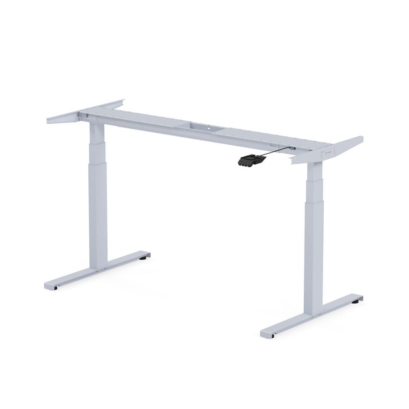 3760350281371-Bureau électrique UGO - L160x80cm - pieds gris - plateau blanc laqué-P_405119049_3-2
