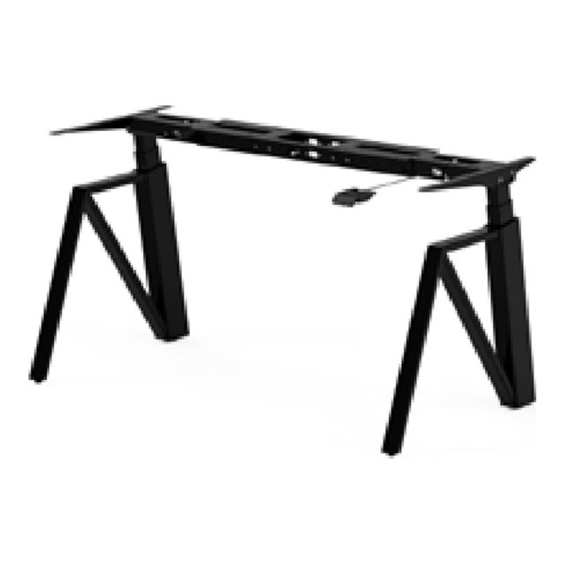 3760350281302-Structure pour bureau THEODORE - assis/debout - réglage électrique - blanc (plateau vend-P_405119059_1-0