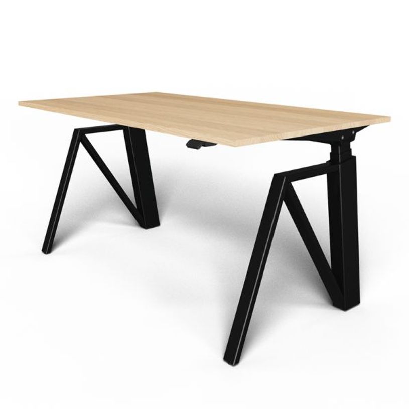 3760350280558-Bureau THEODORE  L120 - pieds noir - plateau chêne massif-P_405119066_1-0