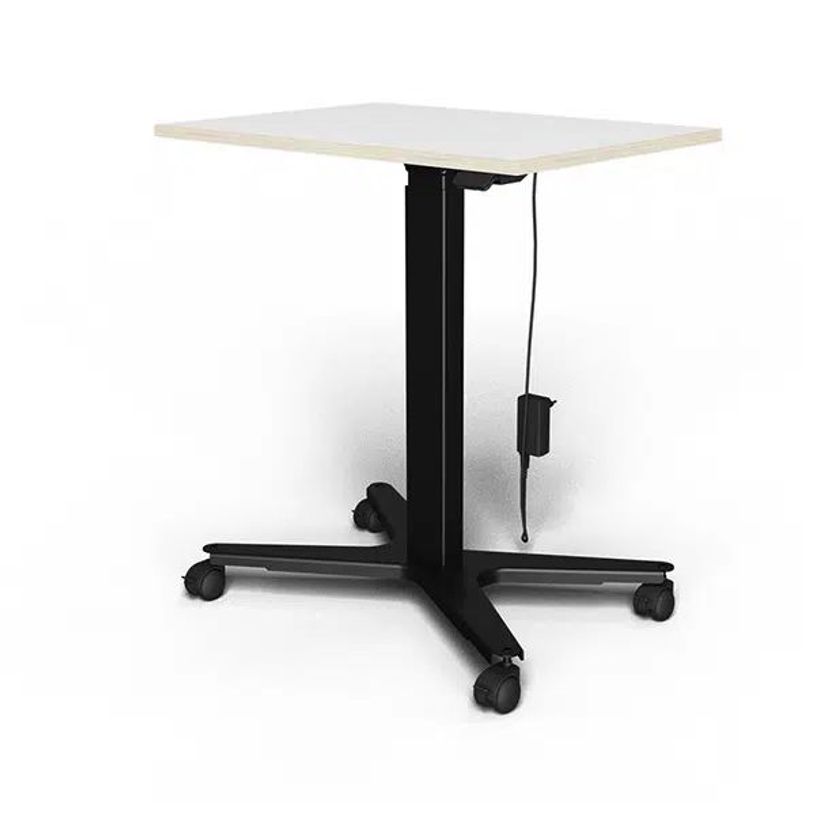 3760350282217-Bureau ELLIOT L70 - pieds noir - plateau Blanc laqué-P_405119085_1-0