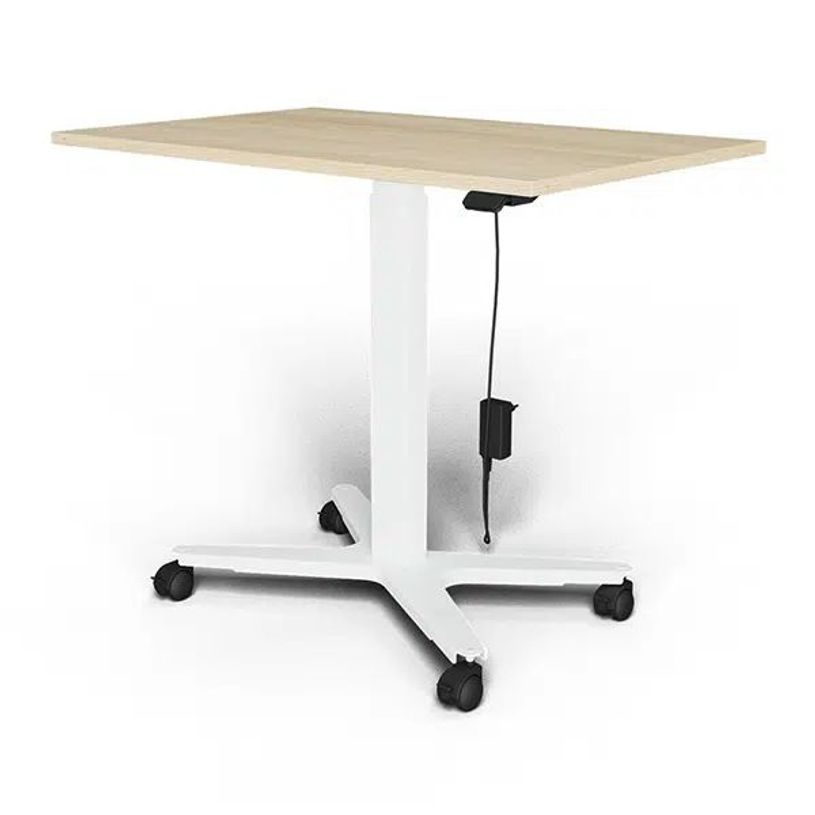 3760350282231-Bureau ELLIOT L100 - pieds blanc - plateau imitation chêne-P_405119093_1-0