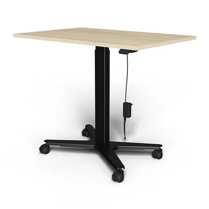 3760350282149-Bureau ELLIOT L100 - pieds noir - plateau imitation chêne-P_405119096_1-0
