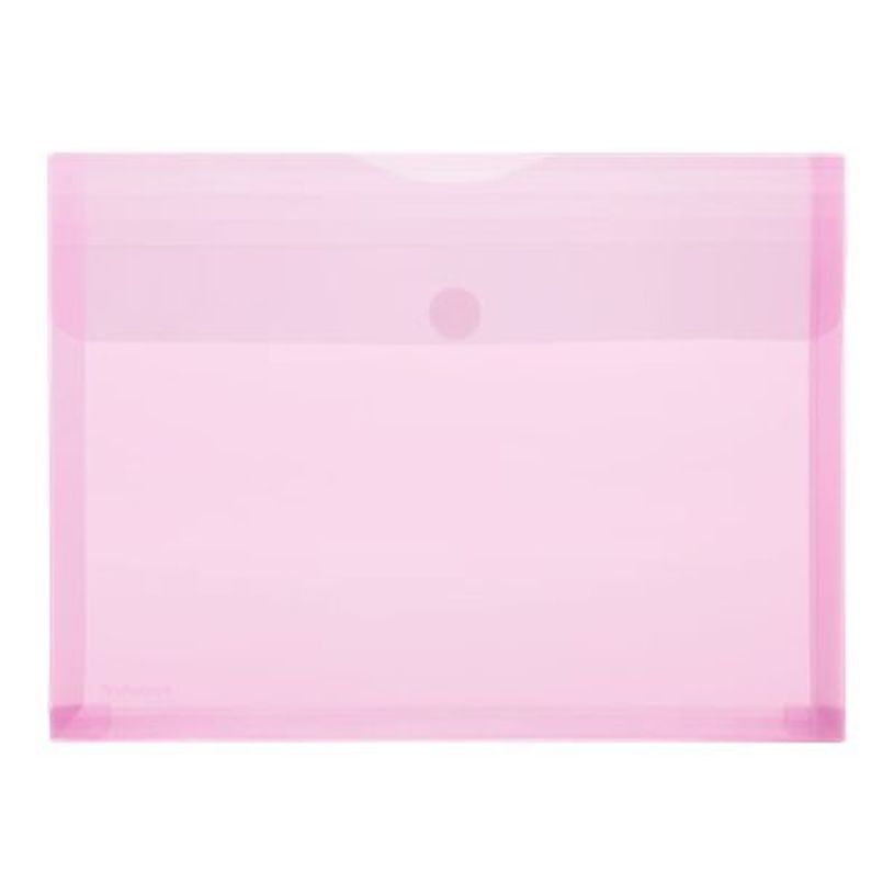 4250037421170-FolderSys - Pochette velcro - pour A4 - pour 250 feuilles - rouge transparent-P_405119325_1-0