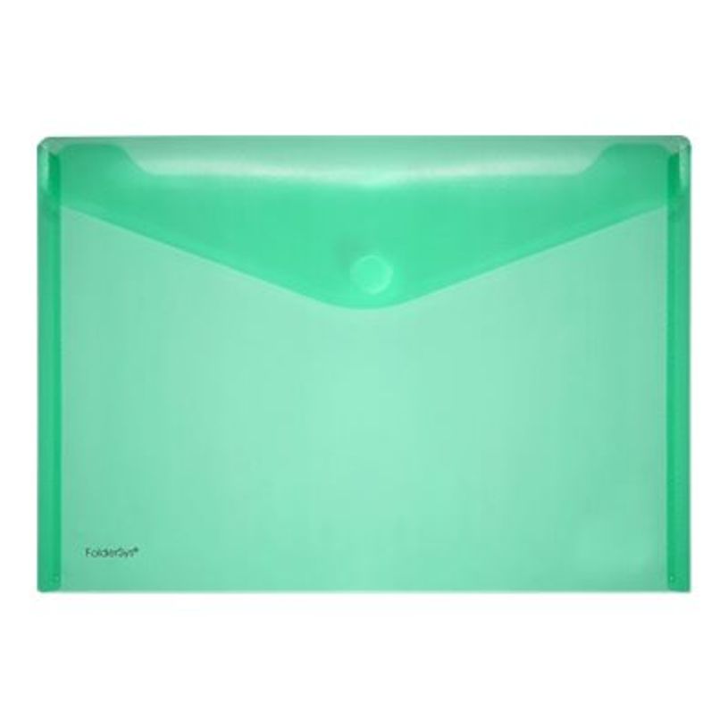4250037409475-FolderSys - Pochette velcro - pour A4 - pour 100 feuilles - vert transparent-P_405119326_1-0