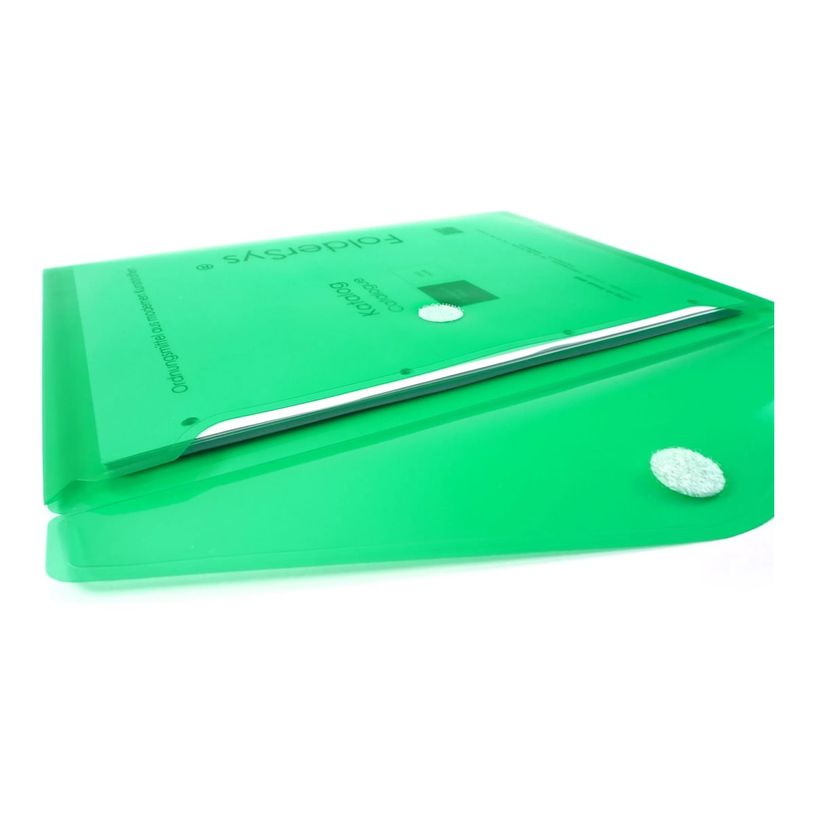 4250037409475-FolderSys - Pochette velcro - pour A4 - pour 100 feuilles - vert transparent-P_405119326_2-1