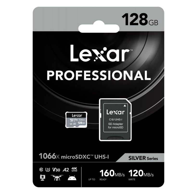 0843367121915-Lexar - carte mémoire 128 Go - Class 10 - micro SDXC + adaptateur-P_405119336_1-0