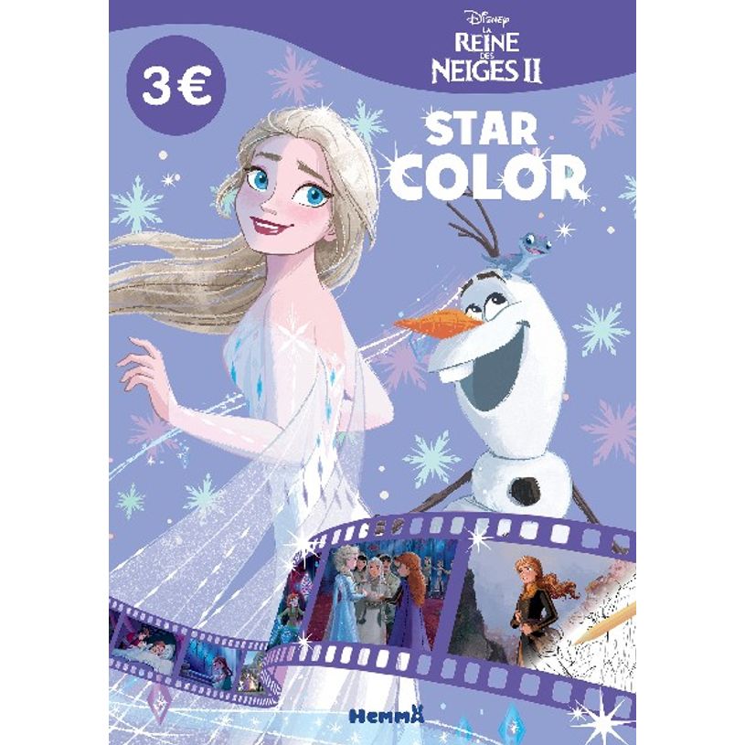 9782508052514-Disney La Reine des Neiges 2 - Star Color : Elsa et Olaf (fond mauve)-P_405119367_1-0