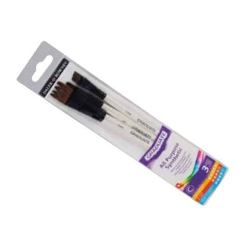 5011386081878-Daler-Rowney Graduate - Pack de 3 pinceaux - taille : 1, 1/2, 3/8-P_405119461_1-0
