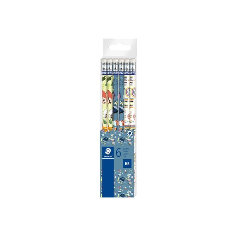 4007817079874-STAEDTLER Pattern - Pack de 6 crayons à papier HB - embout gomme-P_405119491_1-7
