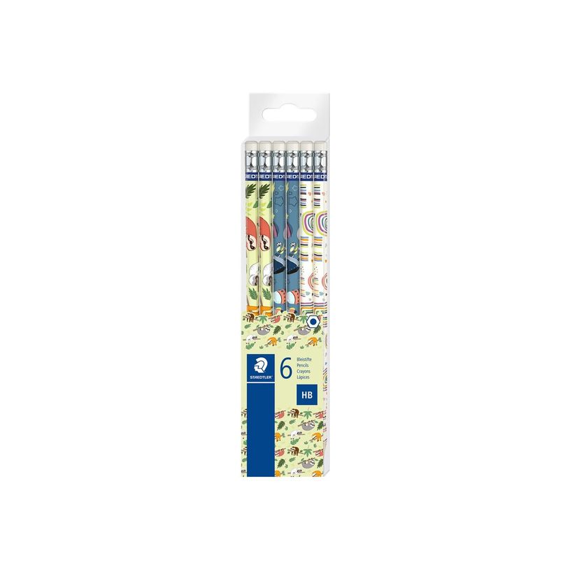 4007817079874-STAEDTLER Pattern - Pack de 6 crayons à papier HB - embout gomme-P_405119491_2-8