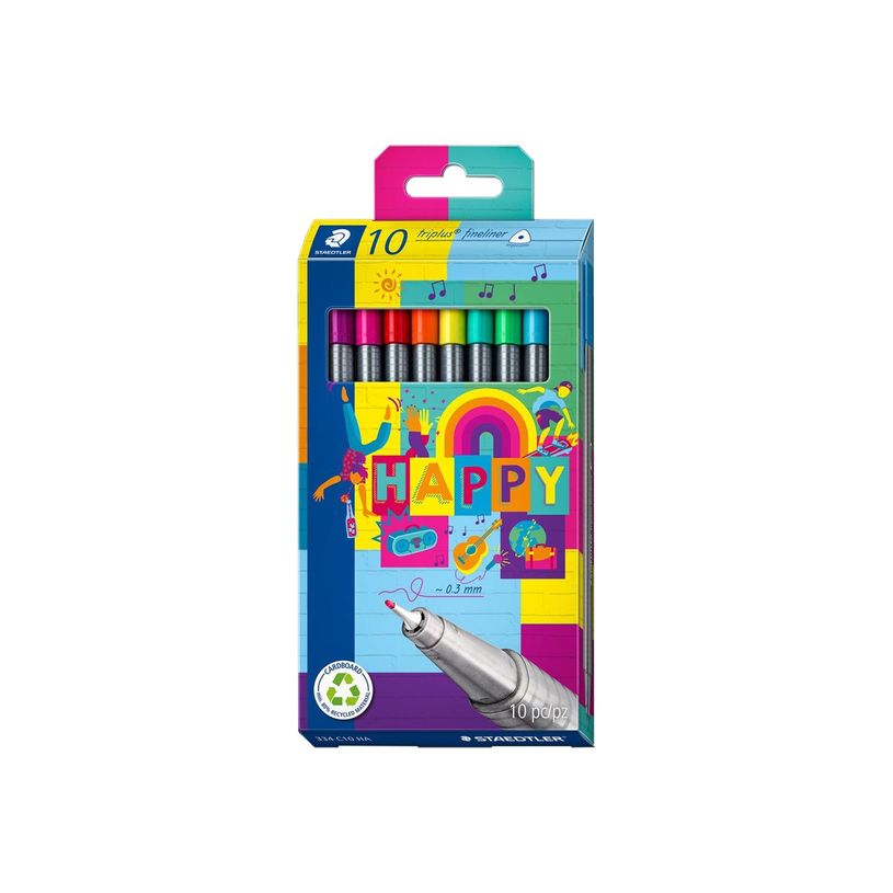 4007817087480-STAEDTLER triplus 334 Happy - 10 Feutres fins - couleurs assorties-P_405119500_1-0