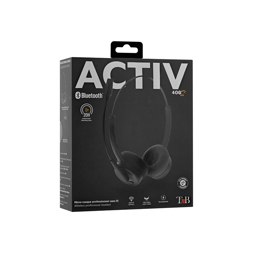 3303170104965-T'nB ACTIV 400S - micro-casque sans fil -  rechargeable USB Type-C-P_405119514_6-3