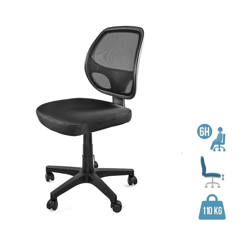 -Fauteuil de bureau OLIVIA - sans accoudoirs - noir-P_405119528_1-0