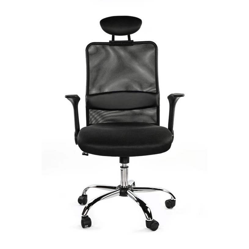 -Fauteuil de bureau GELATI - accoudoirs rabattables - appui-tête réglable - noir -P_405119529_2-1