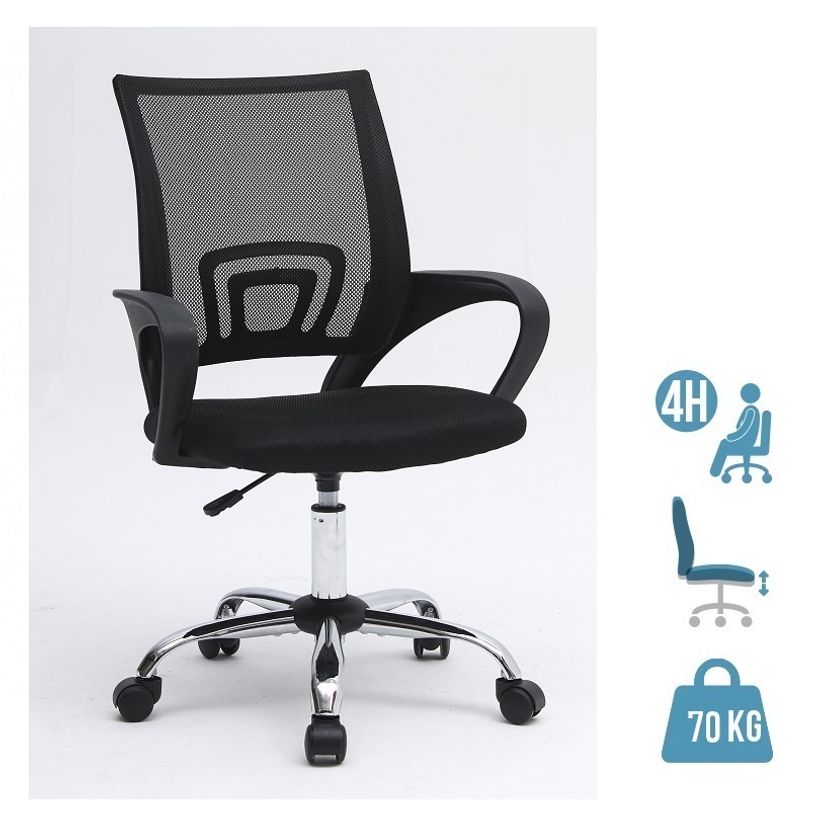 3701338802737-Fauteuil de bureau JUNIOR AMY - accoudoirs fixes - noir-P_405119530_1-0